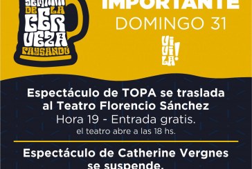 Última jornada de la Semana de la Cerveza: Topa actúa en el Florencio desde la hora 19:00