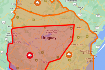 Inumet declaró alerta roja; abarca Paysandú